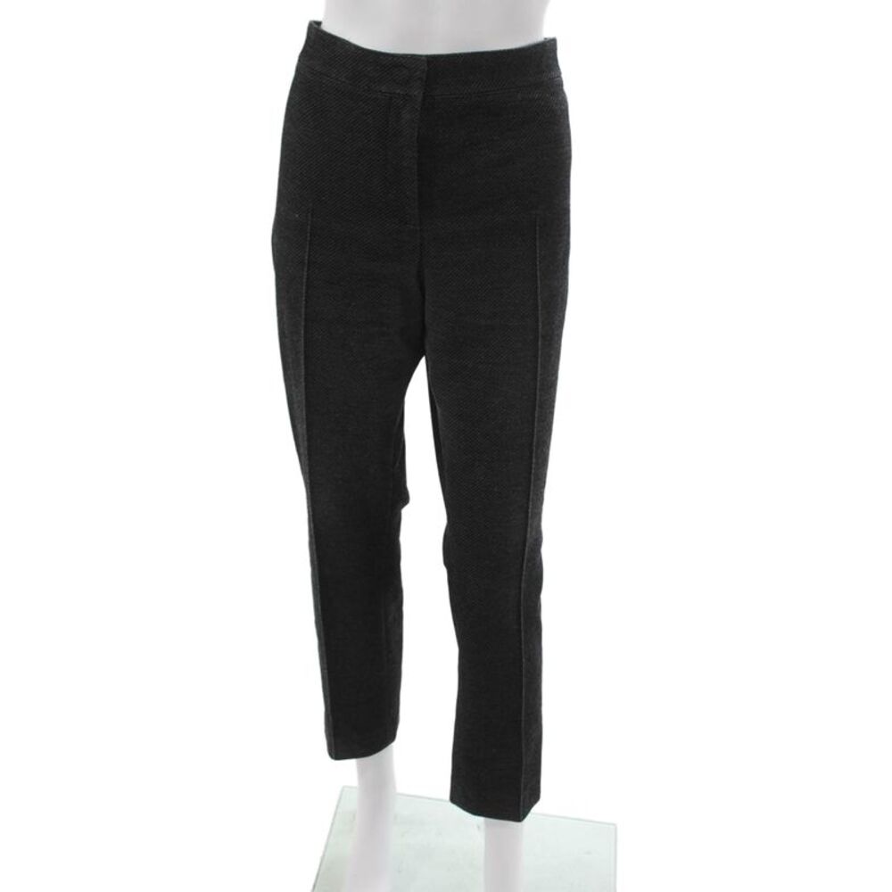 Akris Punto Women Gray Herringbone Polyester Dress Pants Zip Size 12